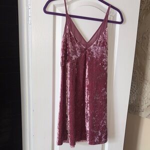 Zara Pink Velvet Mini Dress
